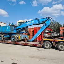 oversized material handler transport fuchs terex recycling europe